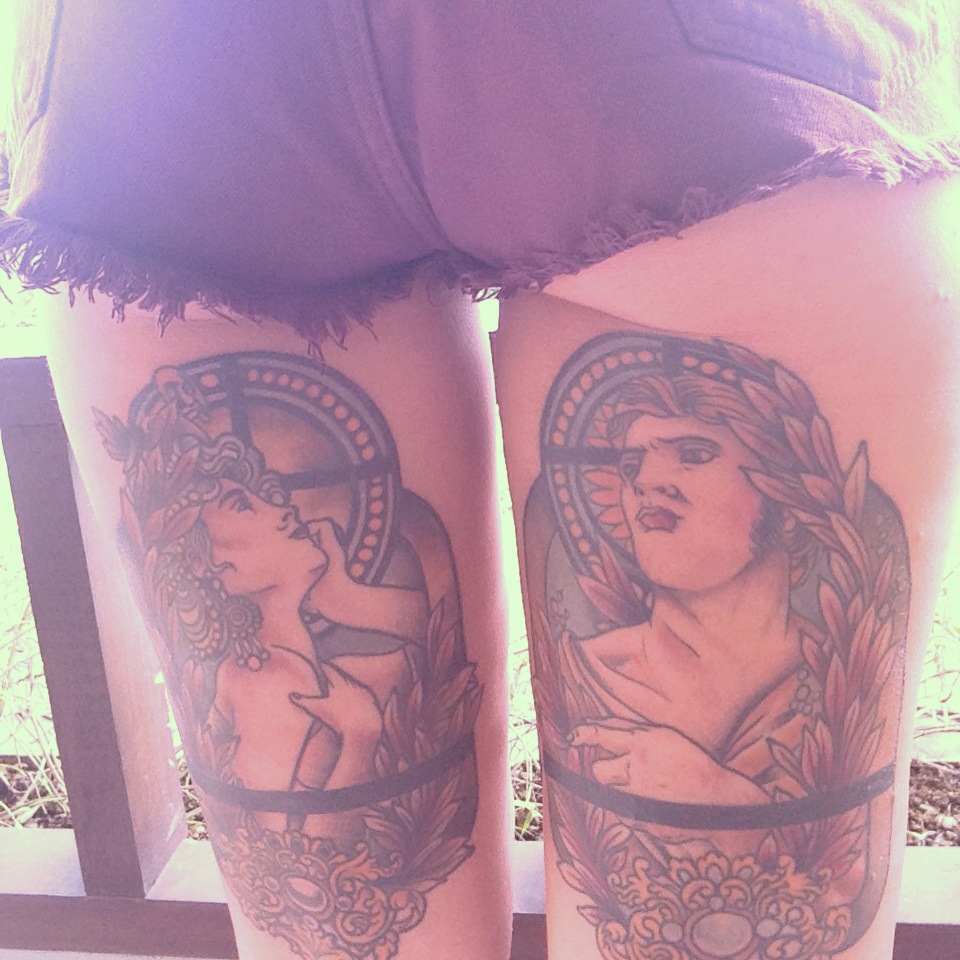 Thigh tattoos