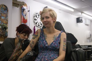 Christina under the needle