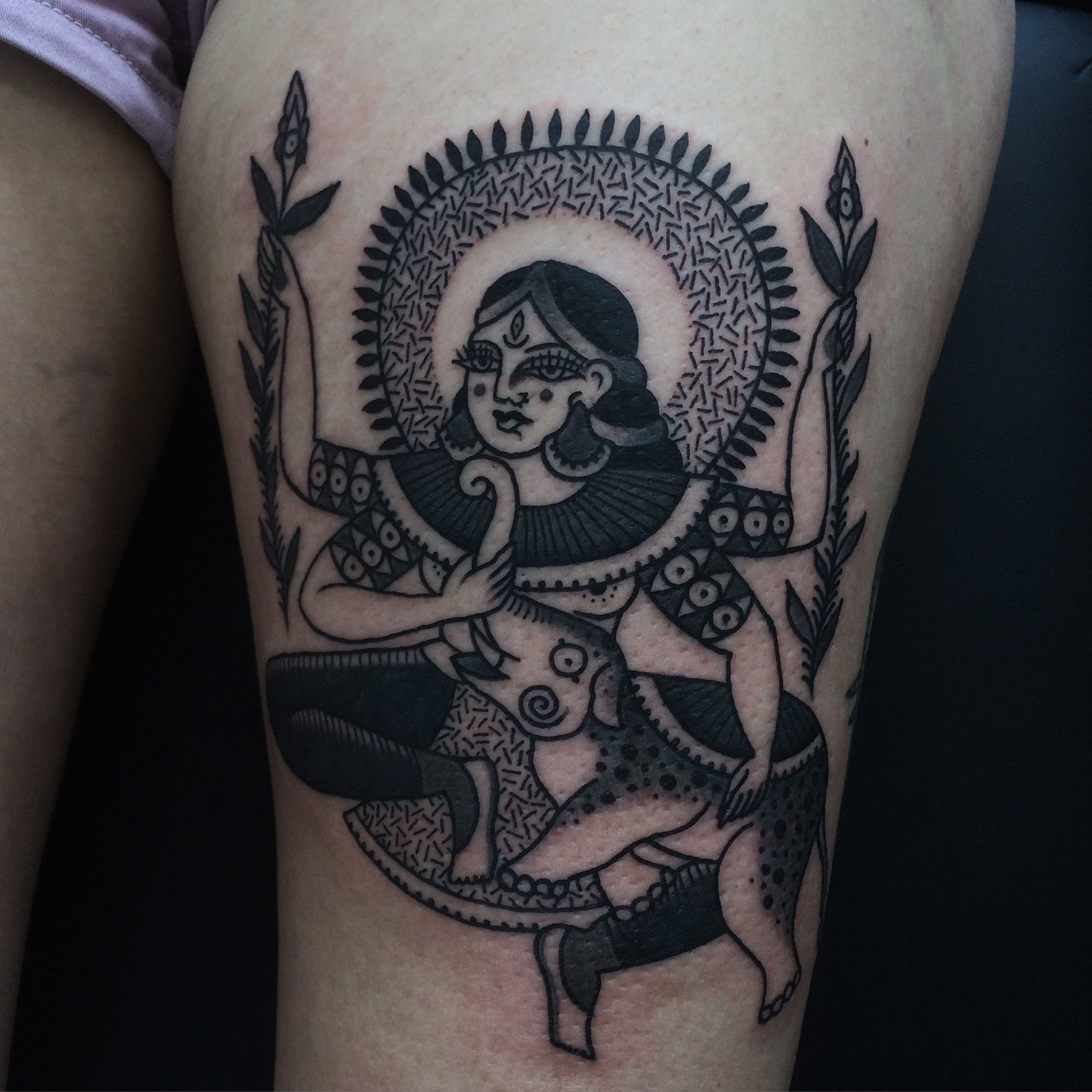 Vishnu & Garuda - done by Abhinandan Basu aka Obi at Mantra Tattoo Atelier,  Mannheim, Germany : r/tattoos