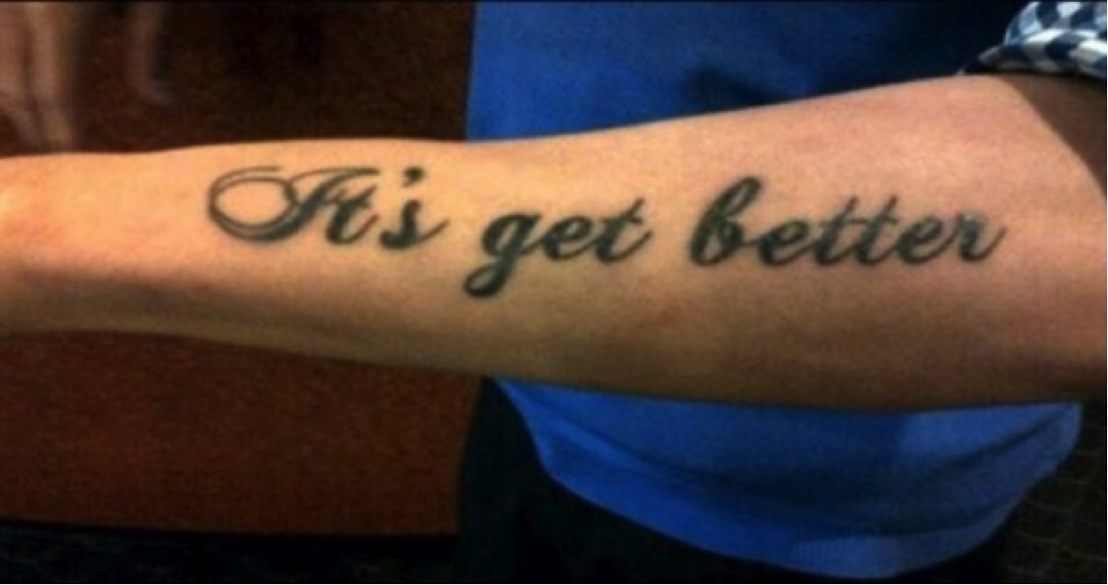 Spelling mistake tattoo