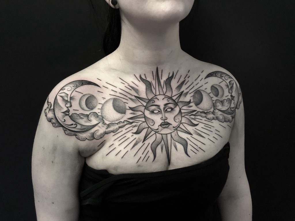 sun_moon_chest_tattoo