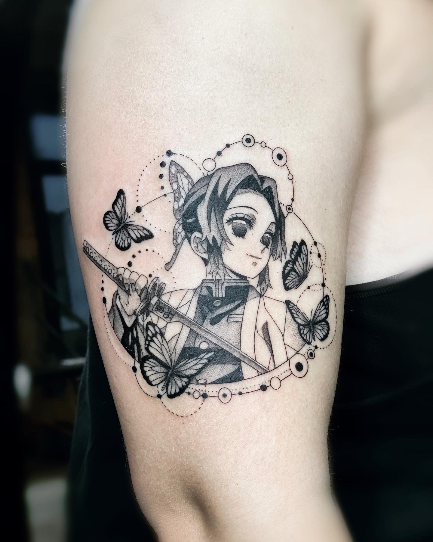 Long lasting Waterproof Anime Tattoo Sticker Girl Samurai - Temu Germany