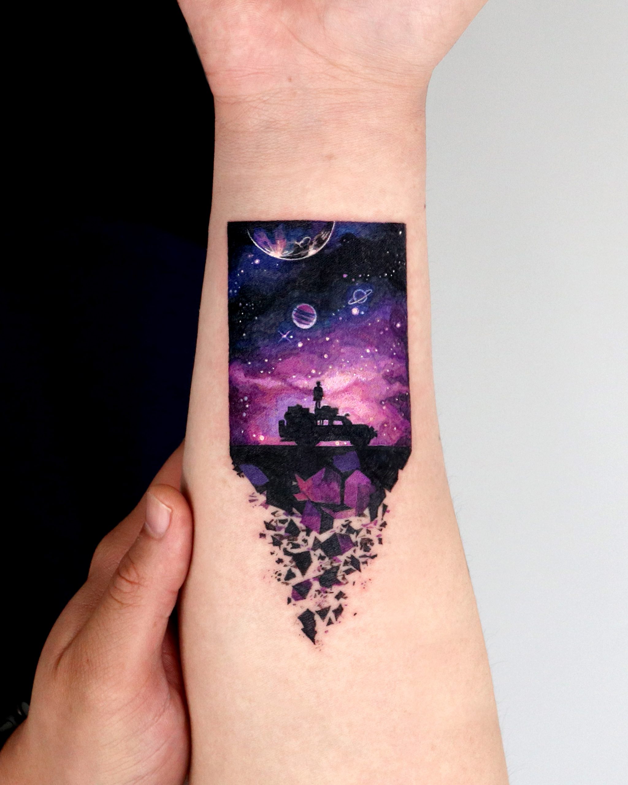 hughfowler:space-beach-tattoosbyhugh-space-beach