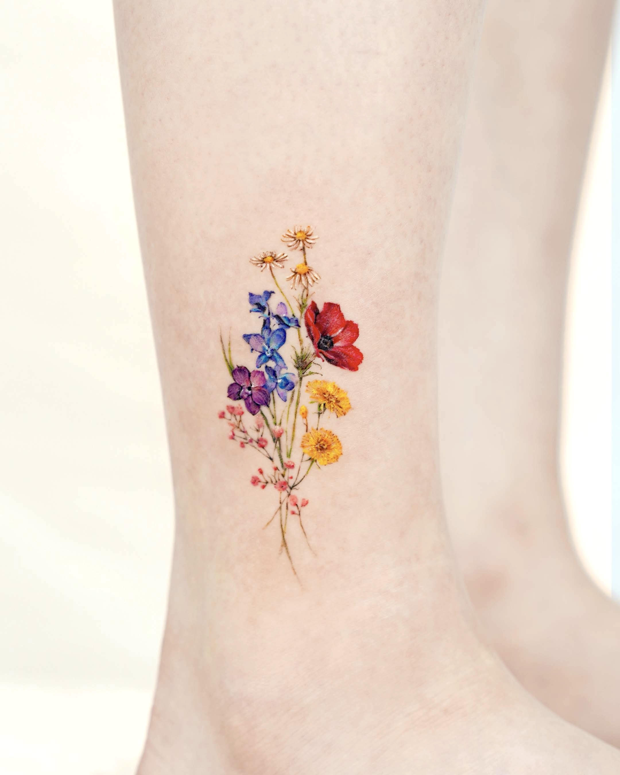 Delicate flower tattoo design on Craiyon