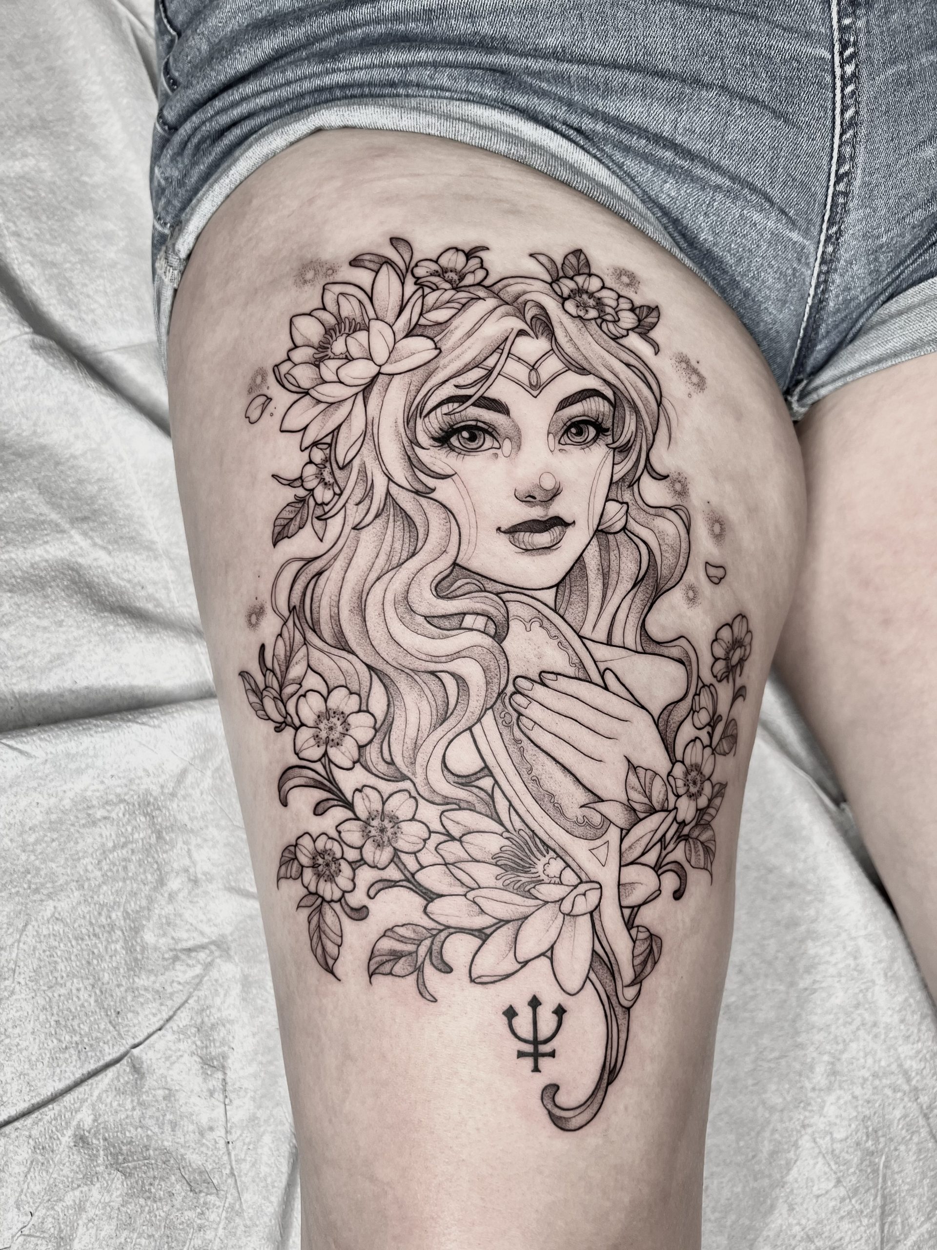 Woman persephone tattoo png  PNGWing
