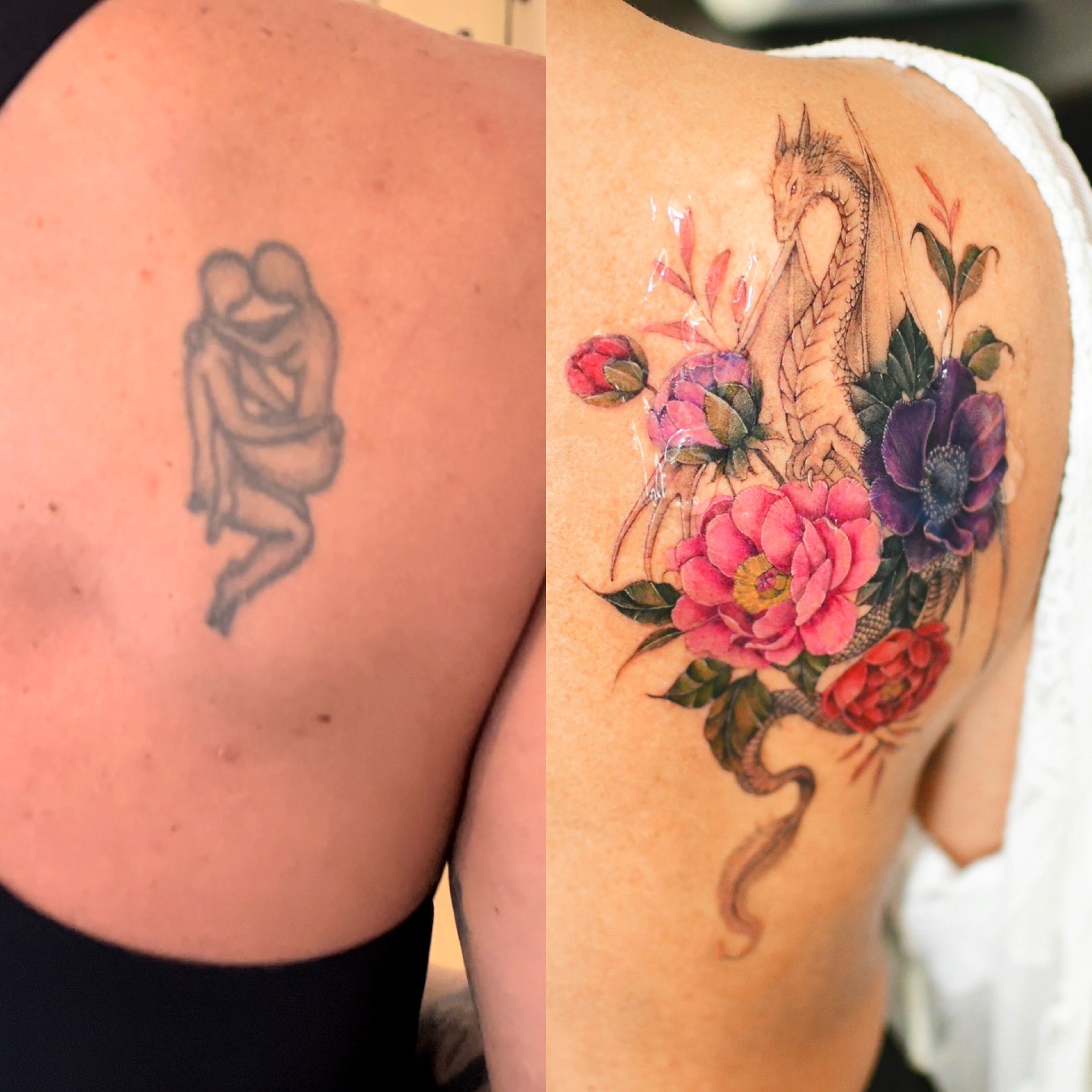 Cover up I got a couple weeks ago Done by Addam at Permanent Paint Tattoo  Ky The design is from Cricket Press  rtattoos