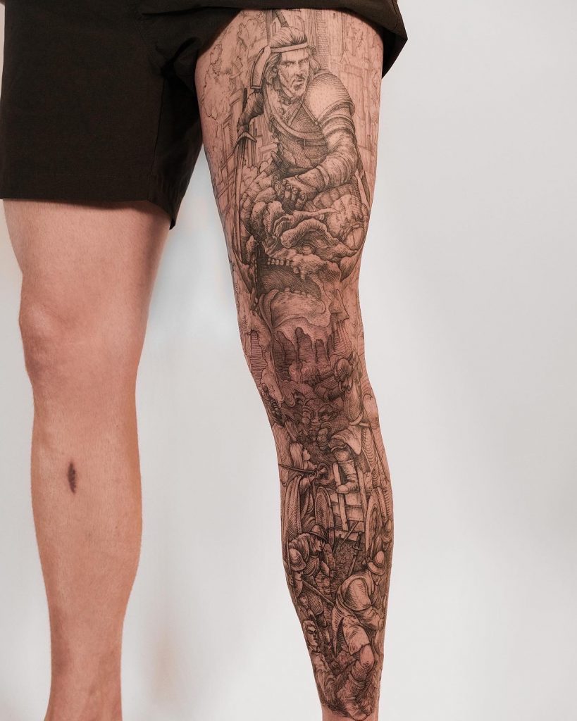 Soldier leg sleeve