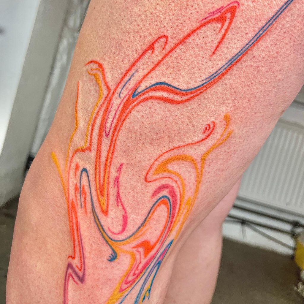 Close up abstract tattoo