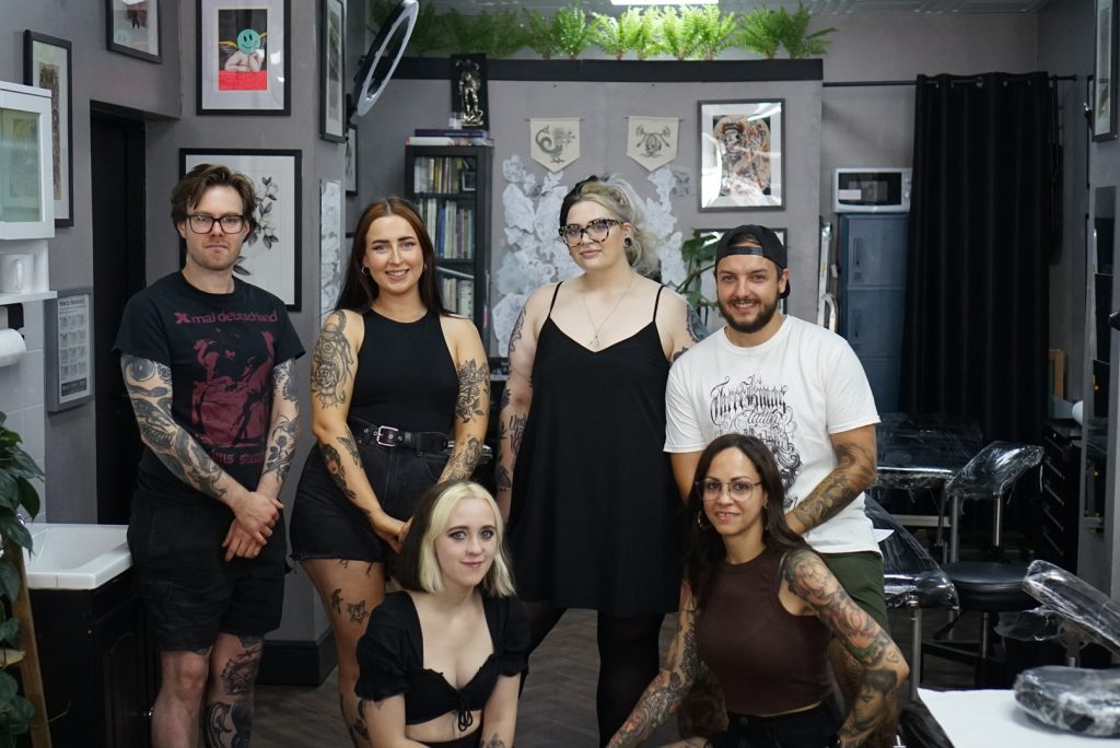 The tattoo artists at Three Kings London