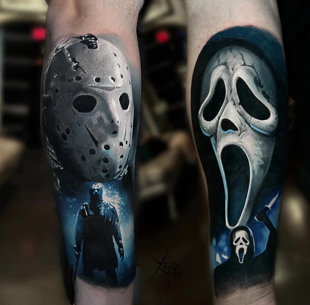 If we're talking spooky tattoos...ghostface was my first tattoo last year!!  I adore him. He was shortly followed by more horror themed ones. :  r/halloween