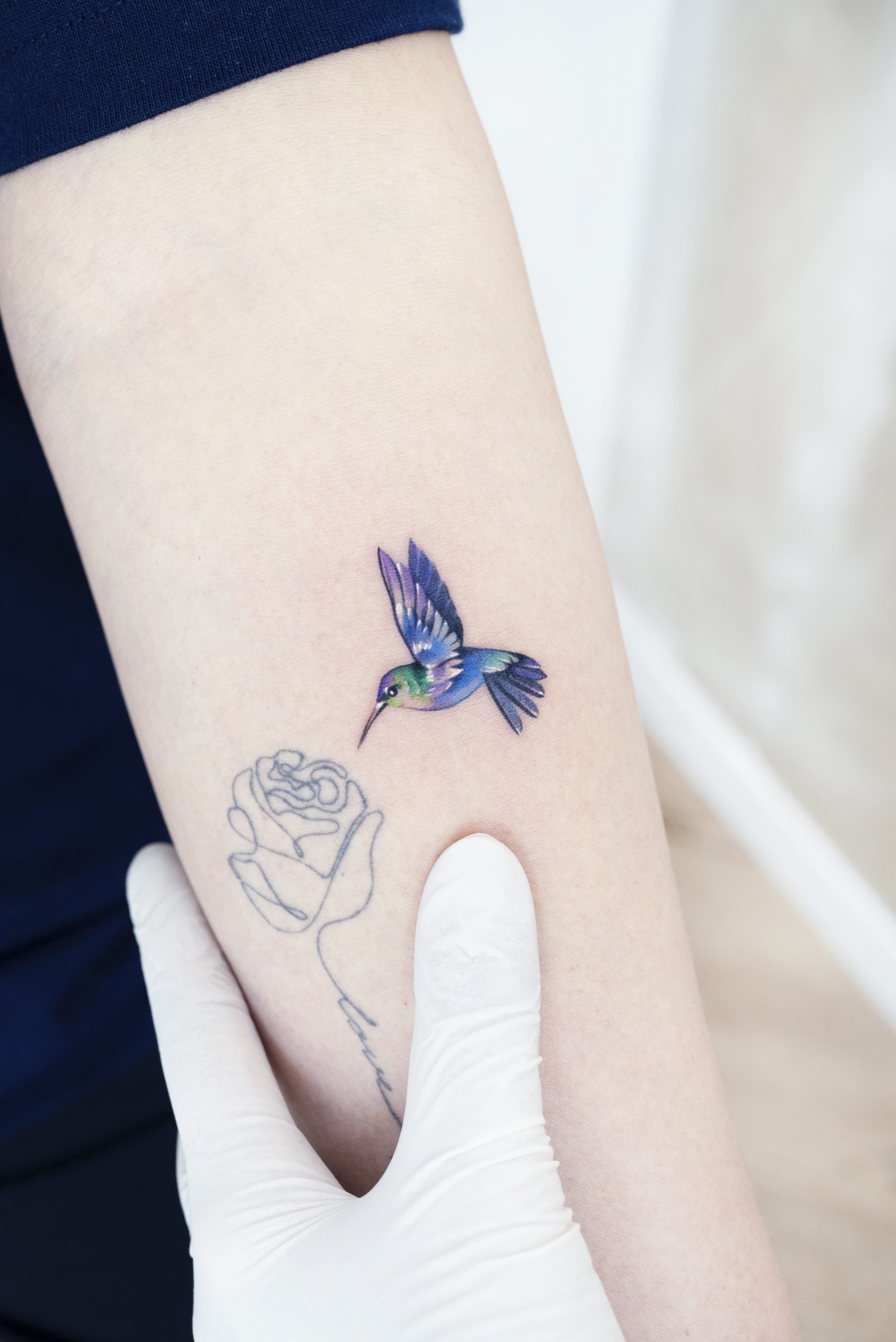 Share 198+ blue hummingbird tattoo best